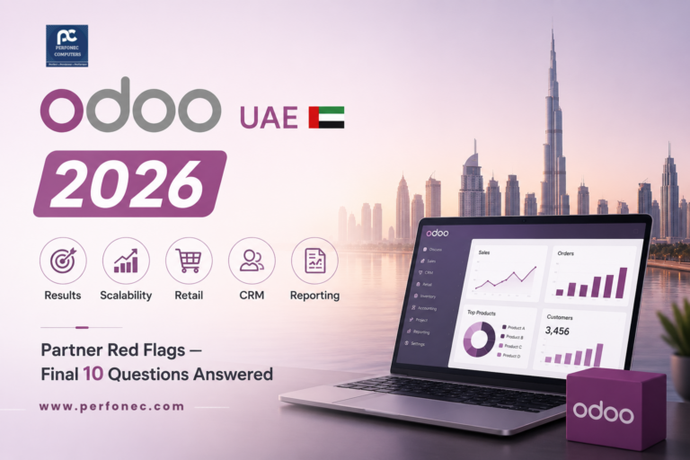 Odoo UAE 2026: Results, Scalability, Retail, CRM, Reporting and Partner Red Flags — Final 10 Questions