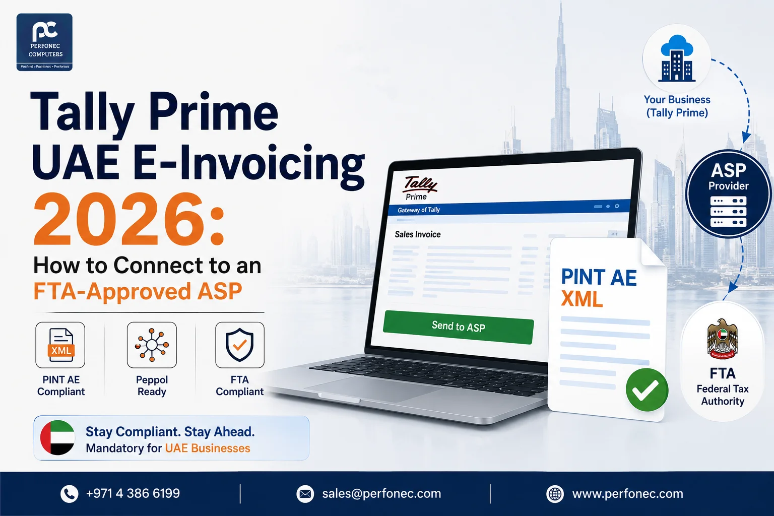 Tally Prime UAE E-Invoicing 2026: How to Connect to an FTA-Approved ASP