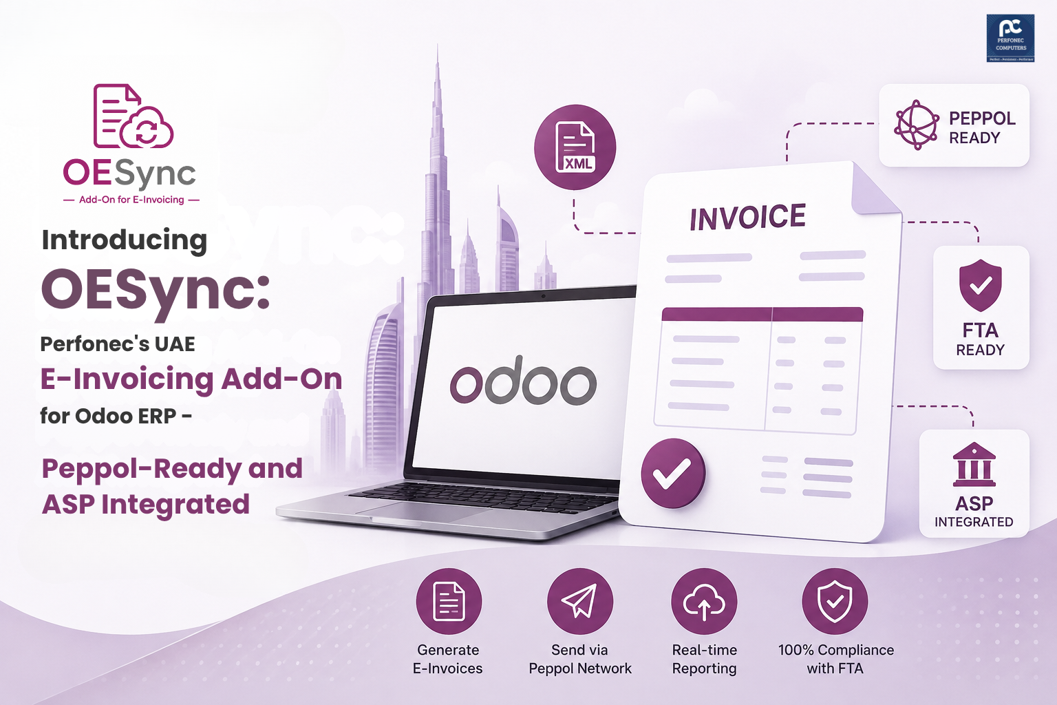 Introducing OESync: Perfonec's UAE E-Invoicing Add-On for Odoo ERP — Peppol-Ready and ASP Integrated