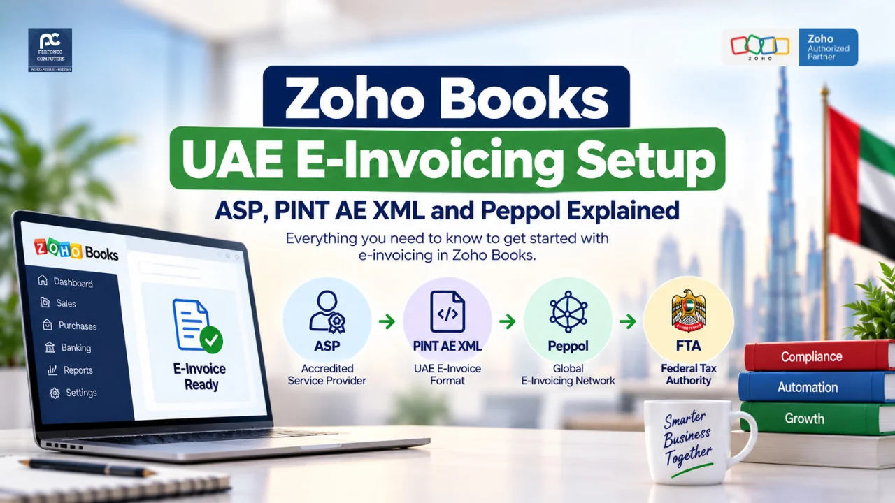 Zoho Books UAE E-Invoicing Setup — ASP, PINT AE XML and Peppol Explained