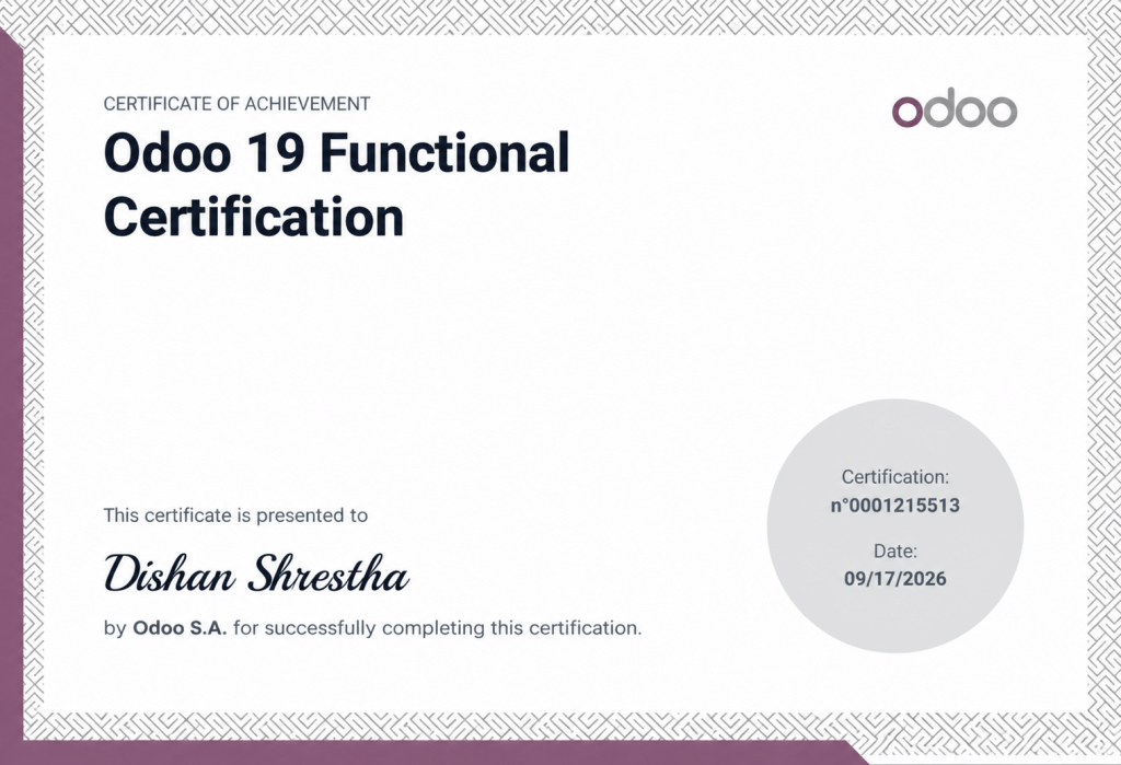 Odoo Certification