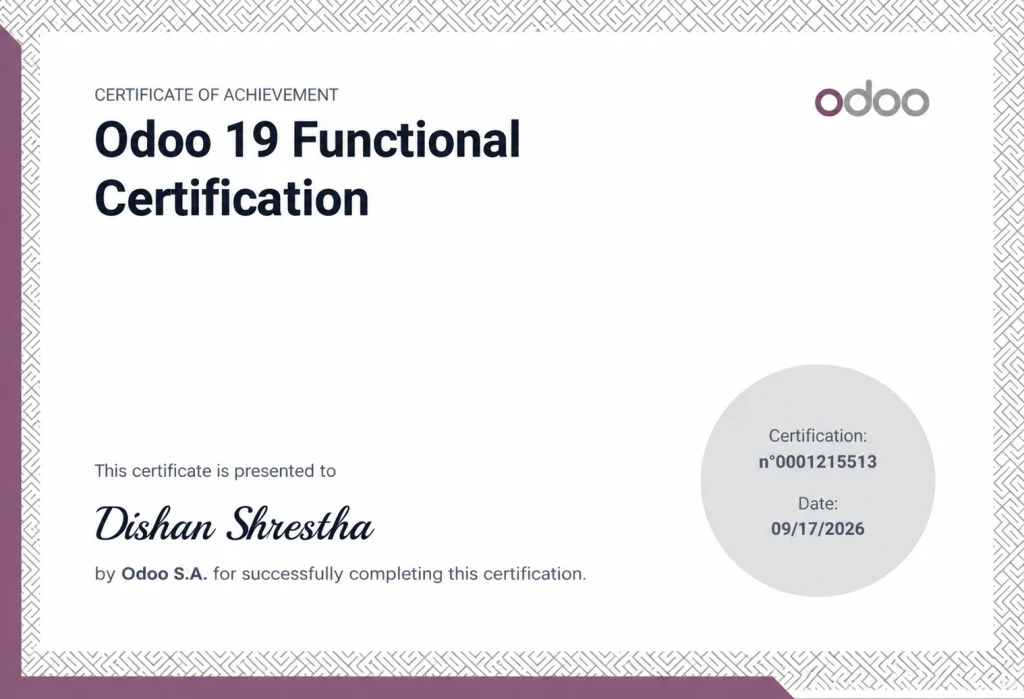 Odoo Certification