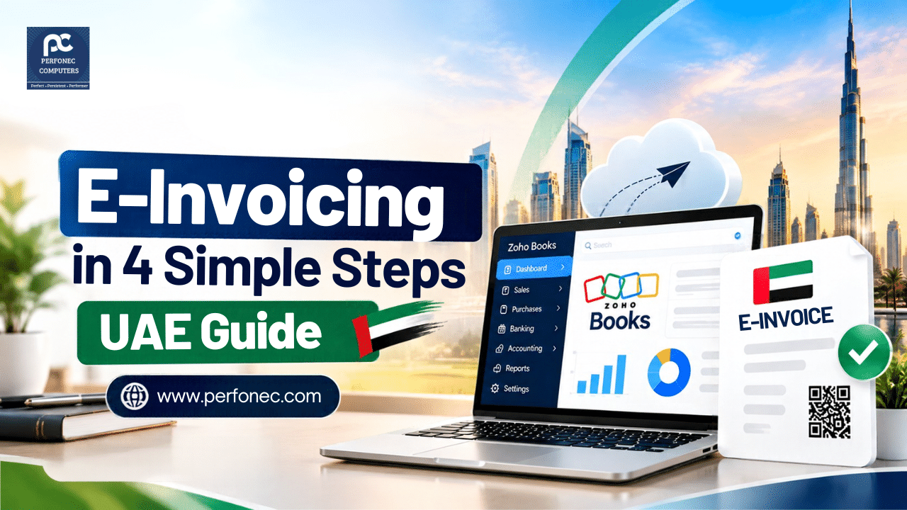 Zoho Books E-Invoicing in 4 Simple Steps — UAE Guide
