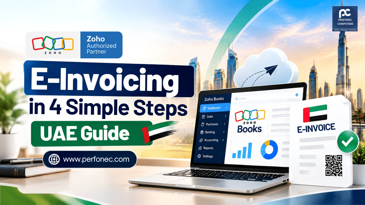 Zoho Books E-Invoicing in 4 Simple Steps — UAE Guide