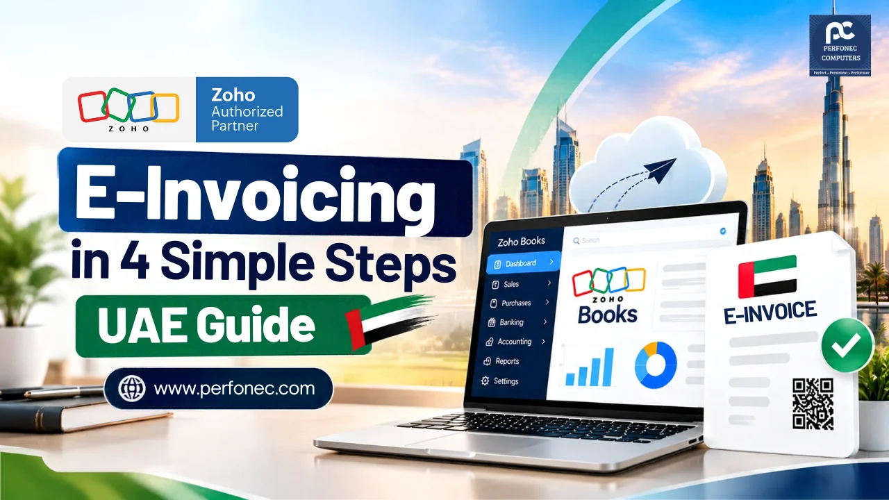 Zoho Books E-Invoicing in 4 Simple Steps — UAE Guide